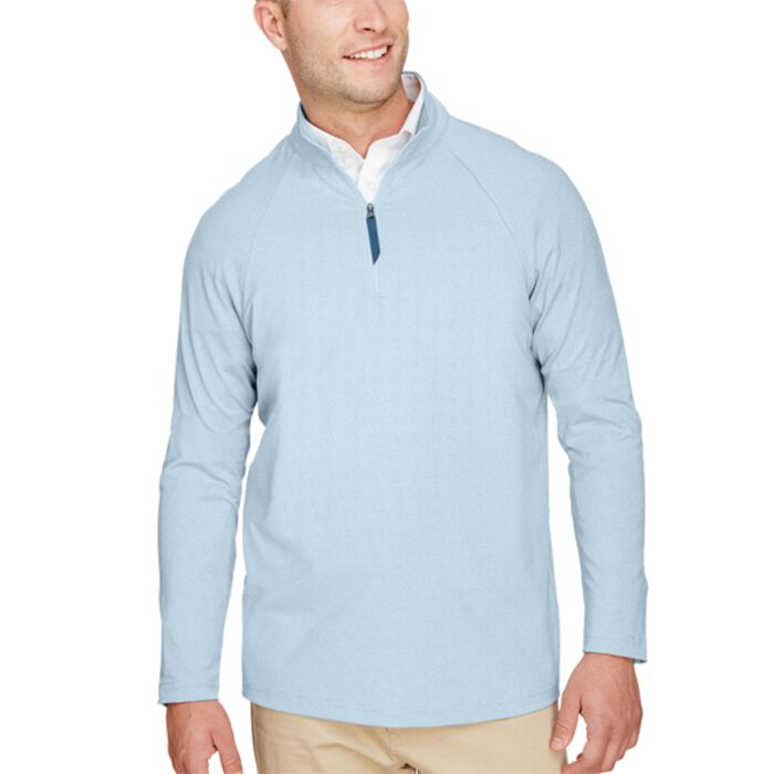 CrownLux Performance™ Men's Clubhouse Micro-Stripe Quarter-Zip Thumbnail