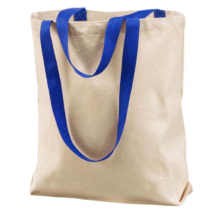 Liberty Bags Midweight Contrast Handle Cotton Canvas Tote Thumbnail